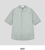 [U-BASIC] Basic Oversized Fit Cotton Short-Sleeved Shirt