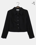 [MADE] Sae Basic Peach Fuzz Cut Collar Short Jacket