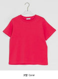 Chibi Color Basic Semi-Crop Short Sleeve Tee