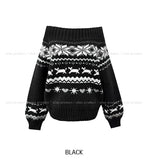 Snow Nordic Off-Shoulder Knit
