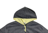 Tiber Button Snap Hood Color Matching Fleece