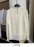 Loave Pearl Lace Brushed Blouse