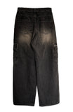 Black Sanding Cargo Pants