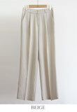 Hidel Linen Basic Pintuck Slacks