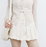 Bimo Damage Pleated Skirt