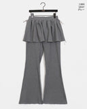 [Fake Layered] Cutin Ribbon Skirt Leggings Pile Skirt Pants