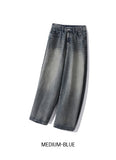 Undersnap wide denim pants