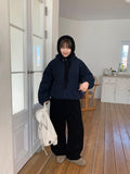 Deneki Fleece Quilting Hood Zip-Up Jumper