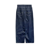 Coil wide raw denim pants