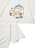 Frog Pop Embroidery Short Sleeve T-shirt