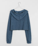 Numoti Duffle Hood Bolero Knit Cardigan