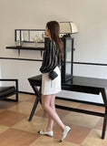 Pezzling Ribbon Round Blouse