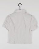 Reupat Slim Striped Puff Short Sleeve Shirt