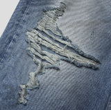 Lining Destroyed Denim Pants