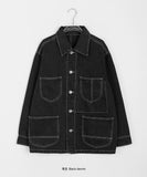 Yukai Collar Pocket Over Denim Jacket