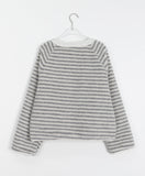 Deimi stripe fleece crop jumper
