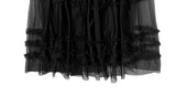 Pebble Tiered Frill Lace Tulle Long Skirt