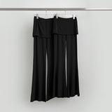 Layered Skirt Leggings Bootcut Banding Pants
