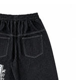 Colden Lettering Banding Wide Denim