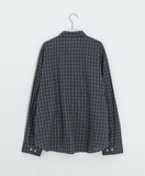 [unisex] Kurohi Check Over Long Sleeve Shirt