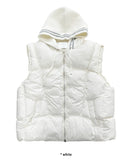 KNIT HOOD PADDING VEST