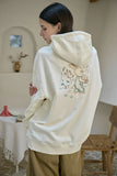 Bunny Flower Embroidered Hoodie
