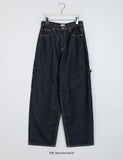 Royde Patch Carpender Non-fade Raw Wide Denim Pants