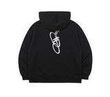 SILVER CLIP PENDANT LOGO HOODIE