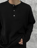 Frida Button Henley Neck T-shirt