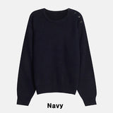 Caron shoulder button knit
