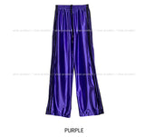 Glossy foil track pants