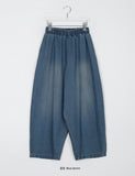 [BAONHAUS] Hebon Denim Banding Balloon Wide Pants