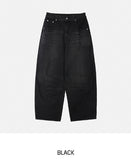 McCoy pintuck denim wide pants