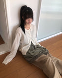 Mihen Round Wool Knit Cardigan