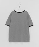 [Unisex] Rorun Printing Ringer Over Short Sleeve Tee