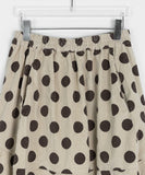 Koneki corduroy cut dot balloon midi skirt