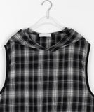 [unisex] Melpo Summer Check Hood Vest