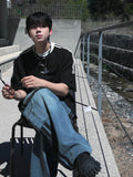 Reverse Cargo Denim Pants (denim&nylon)