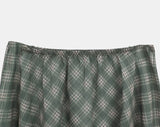 Haen Check Layered Midi Skirt