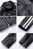 [Real Leather] Washed Lambskin Biker Jacket