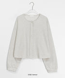 Kekoni Crop Basic Cotton Cardigan