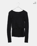 Duran V-neck Layered Bustier Cardigan