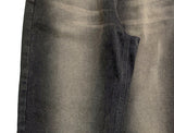 Doble washing denim wide pants