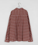 [unisex] Lilky Pocket Check Over Shirt