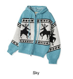 Ender Nordic Knit Hooded Zip-Up