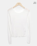 Maden See-Through Layered Long Sleeve T-Shirt