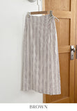 Neo Stripe Wrap Long Skirt