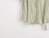 Oa Tie Set Pocket Collar Short Sleeve Shirt