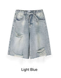 Hike Damaged Bermuda Denim