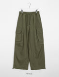 [unisex] Poro color banding string cargo pants